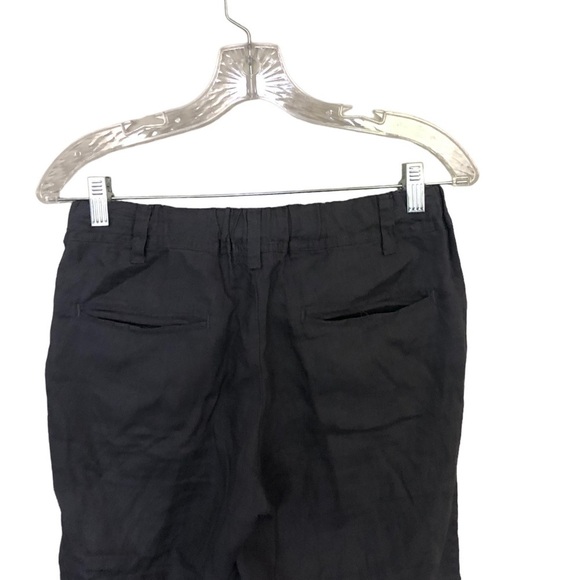 Allen Allen Linen elastic waits Capri Pants - Picture 4 of 6